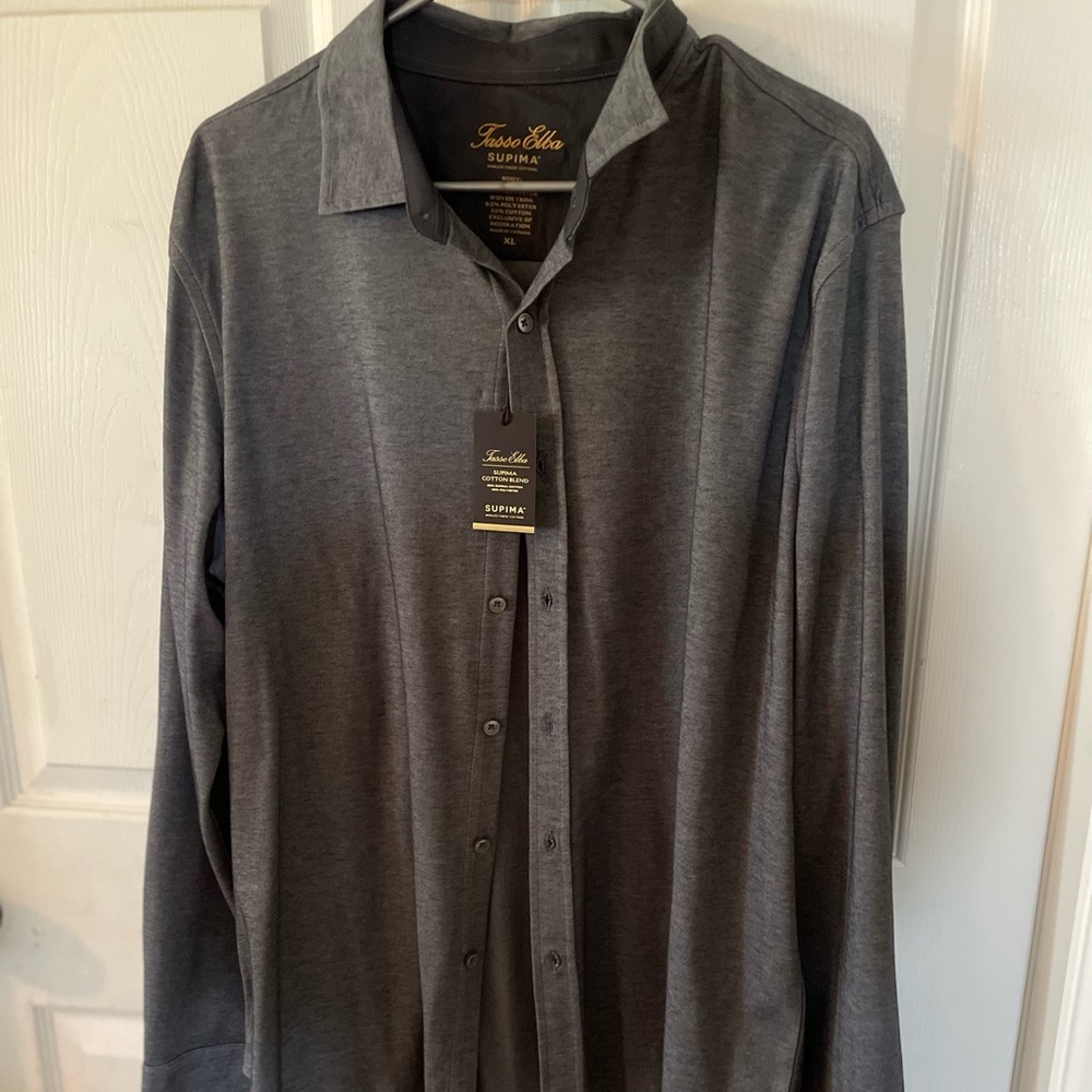 Men long sleeve button down shirt.